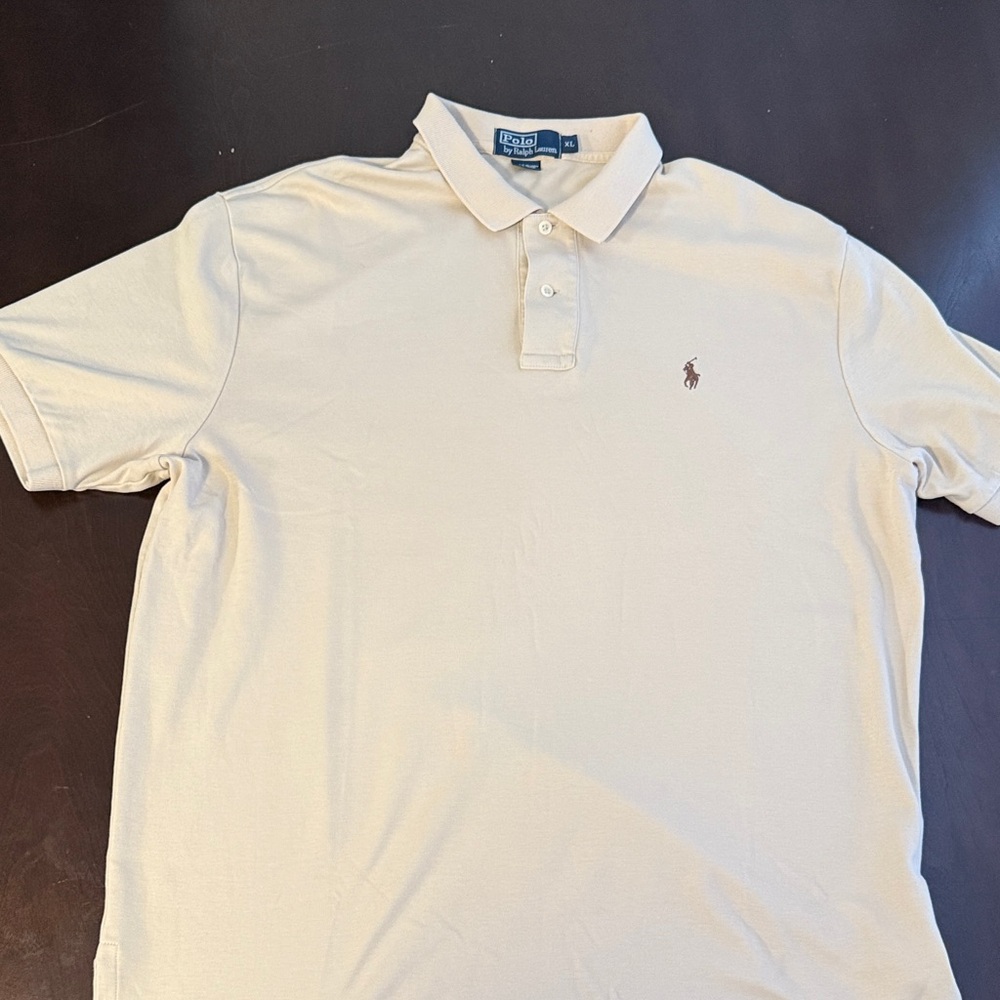 Polo by Ralph Lauren Men's Beige Polo Shirt